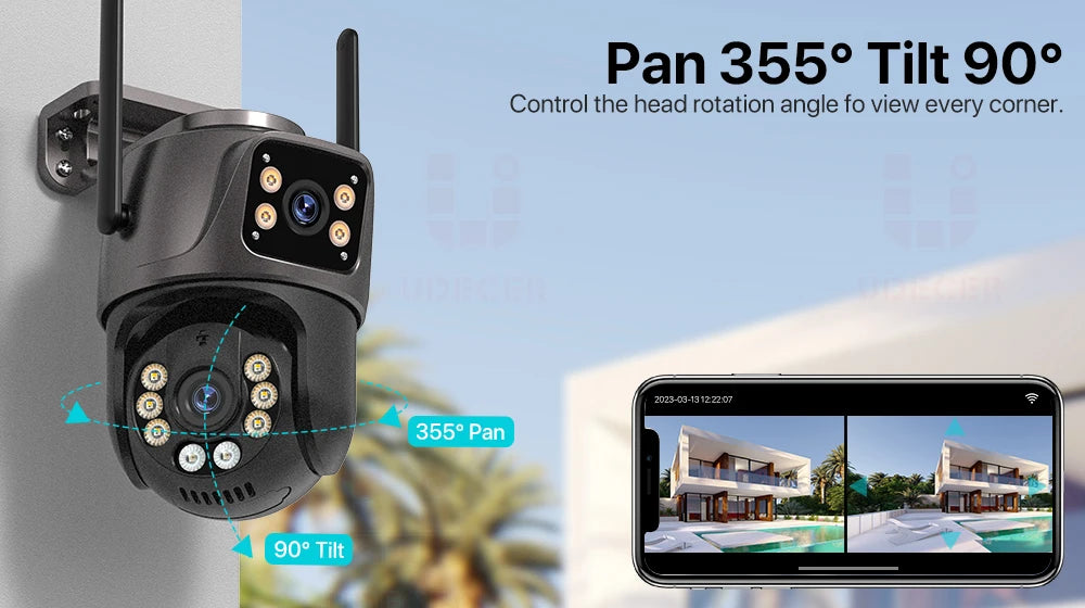 Dual Screen 8MP Smart Security Camera