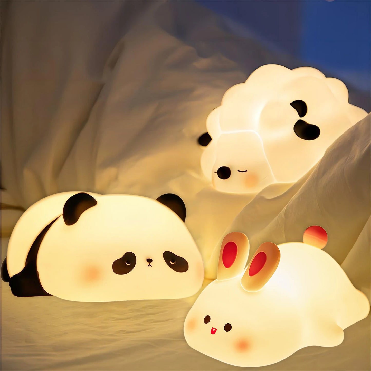 🌟 Adorable LED Night Lights – Perfect for Bedside Decor and Gifts! 🎁✨