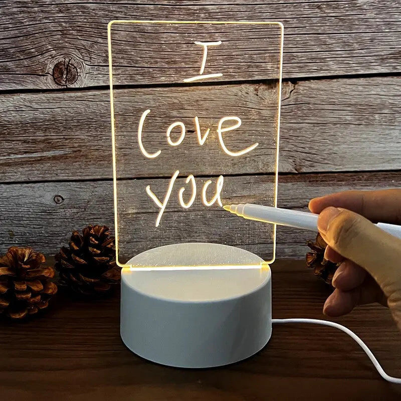 💡📋LED Message Board Night Light – Perfect Gift🎁✨