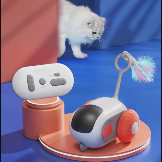 Smart Pet Toy Car: Automatic Rolling Remote Control🐱🚗🐶